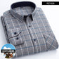 Cotton Long Sleeve Contrast Plaid High Quality Shirt for Men