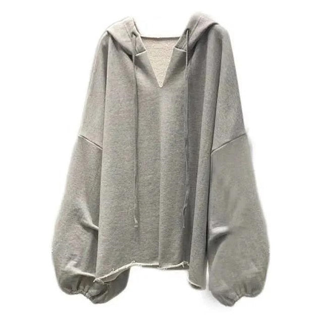 Lantern Sleeve Hoodies Sweatshirt for Women