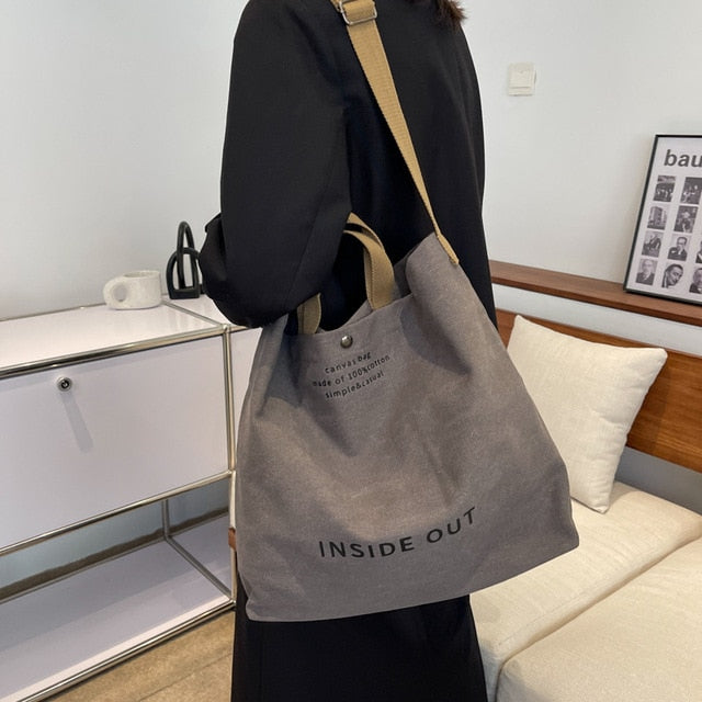 Large Capacity Canvas Casual Tote Bag