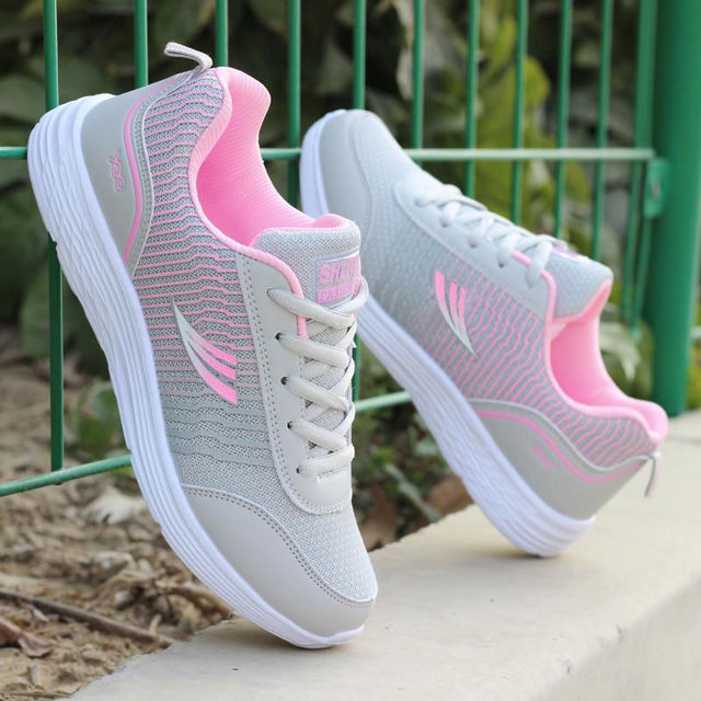 Sneakers Flat Shoes Lightweight Soft Breathable Footwear For Women