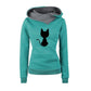 Cat Printing Sweatshirt Hoodies for Women