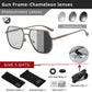 New Fashion Aluminum Photochromic Sunglasses Men Women Polarized Sun Glasses Chameleon