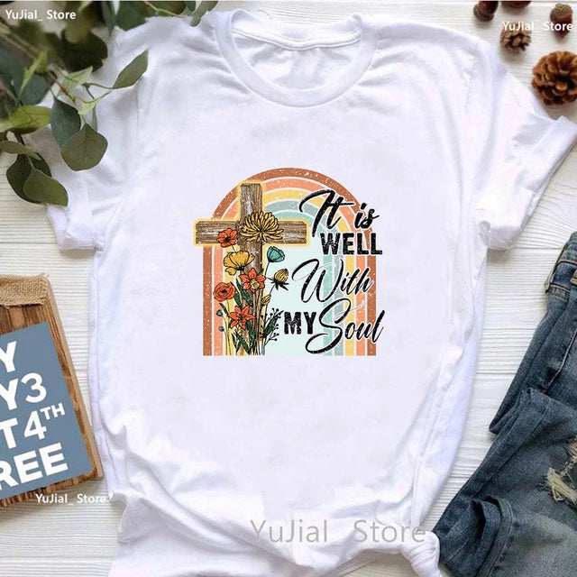 Jesus Graphic Print T-Shirt