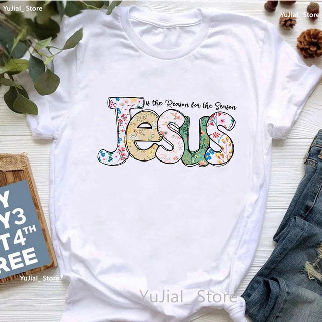 Jesus Graphic Print T-Shirt
