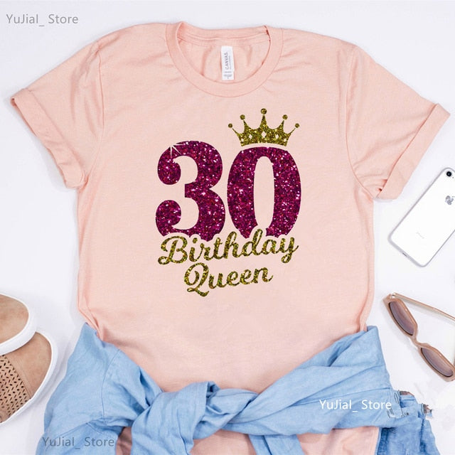 January To December Graphic Print T-Shirt Top for Women