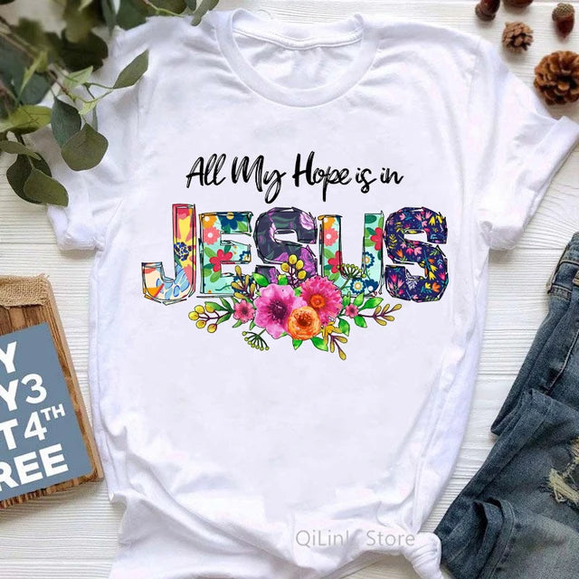 Jesus Graphic Print T-Shirt