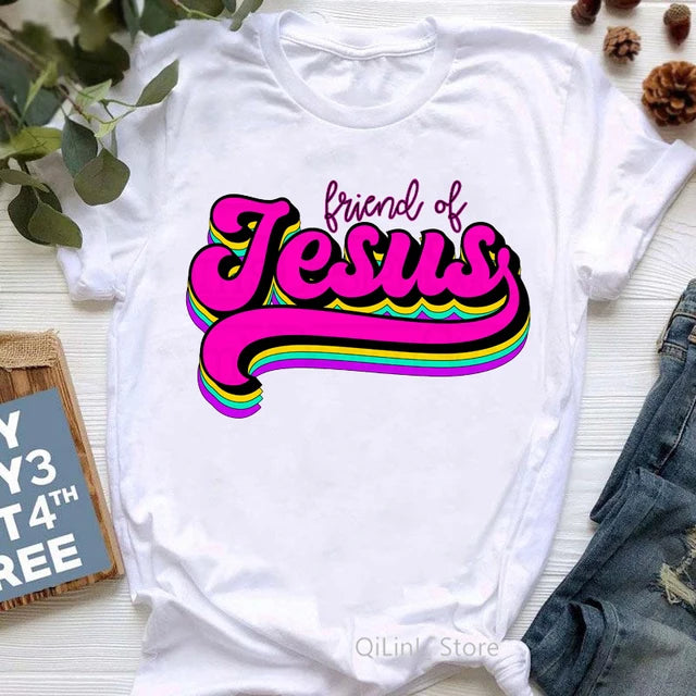 Jesus Graphic Print T-Shirt