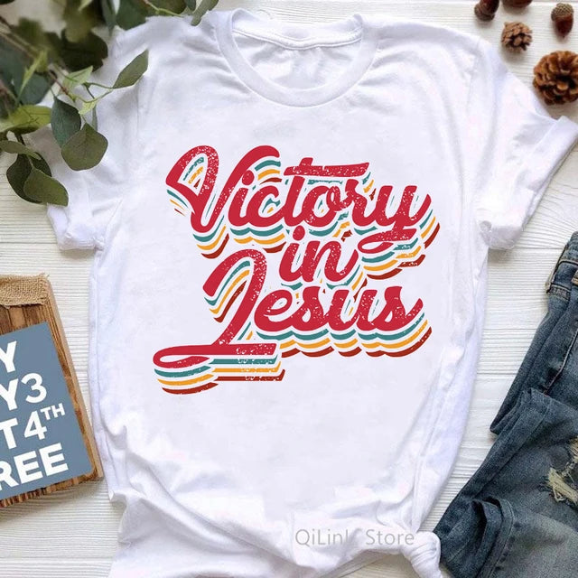 Jesus Graphic Print T-Shirt