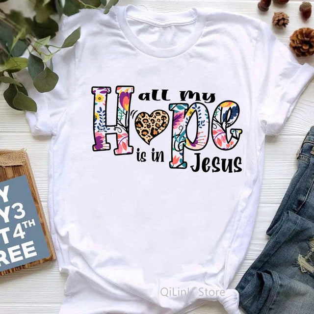 Jesus Graphic Print T-Shirt