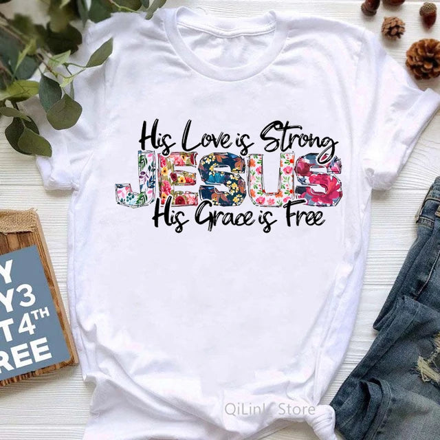 Jesus Graphic Print T-Shirt