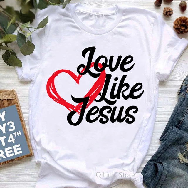 Jesus Graphic Print T-Shirt