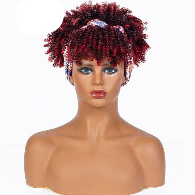Kinky Curly Synthetic Headband Wigs For Women