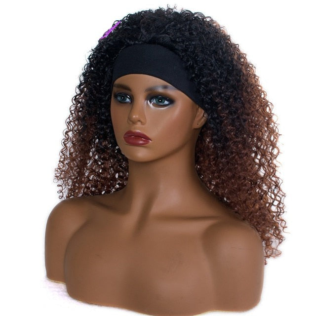 Kinky Curly Synthetic Headband Wigs For Women