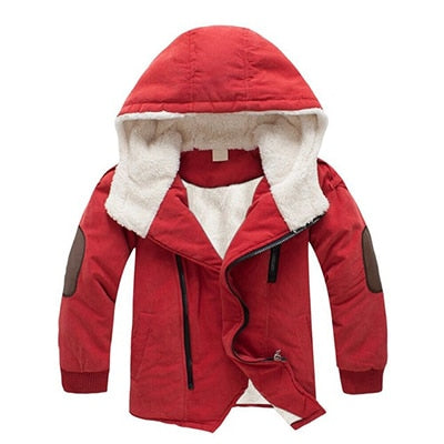 Warm Hooded Jacket Coat for Boys