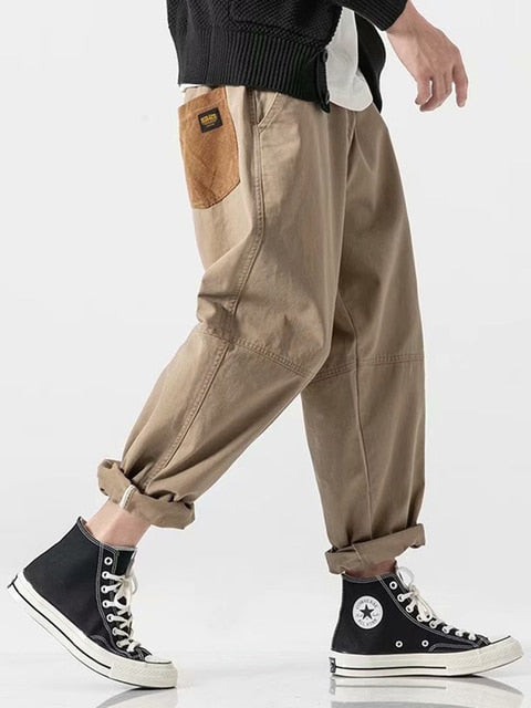 Harem Simple Cool Solid Color Trouser Streetwear for Men