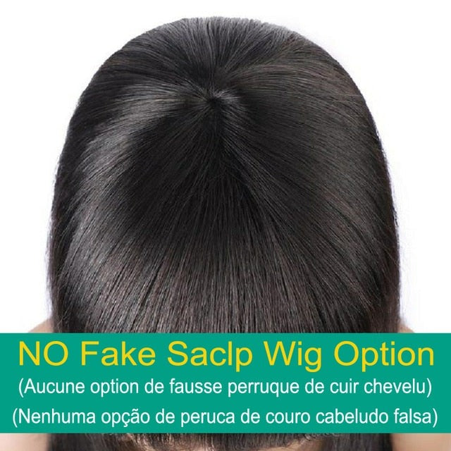 Straight Human Hair Wig For Women with bangs