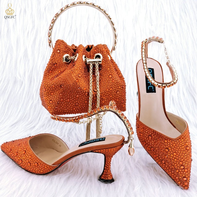 Pointed Shoes with Designer bag for Women