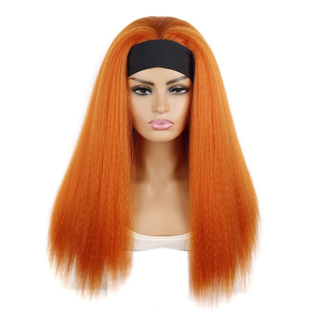 Yaki Straight Headband Brazilian Human Hair Wig