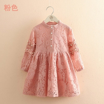 Lace Long Sleeve Dress for Girls