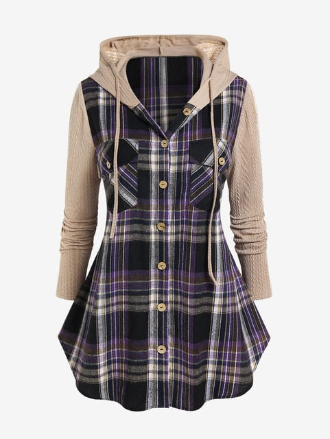 Hooded Cinched O Ring Top for Women