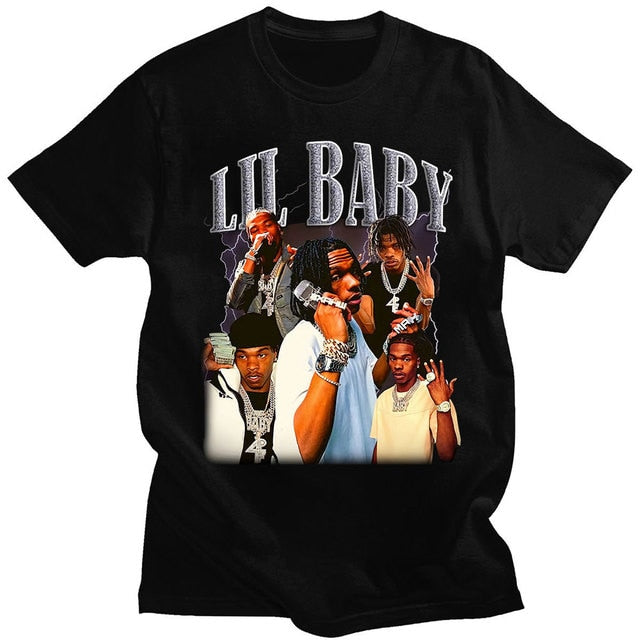 Lil Baby Hip Hop T-shirt Vintage Top