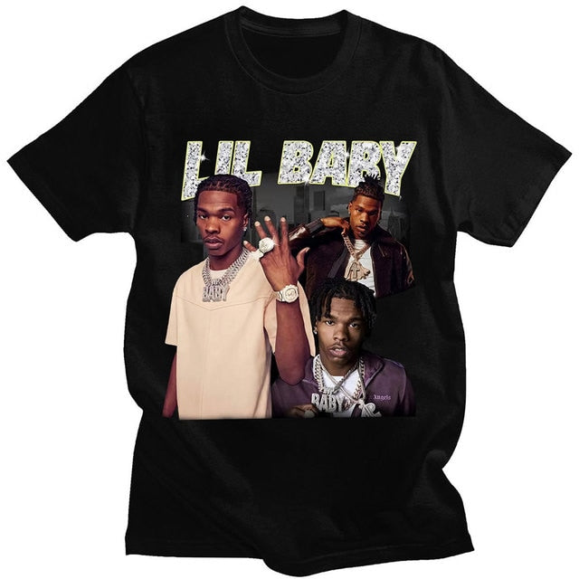 Lil Baby Hip Hop T-shirt Vintage Top