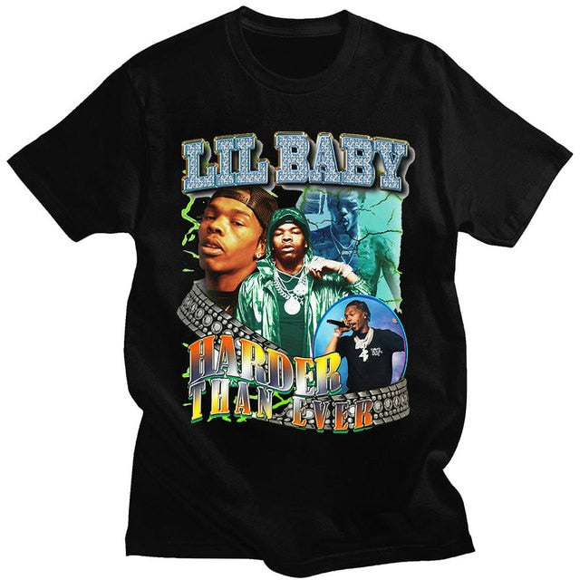 Lil Baby Hip Hop T-shirt Vintage Top