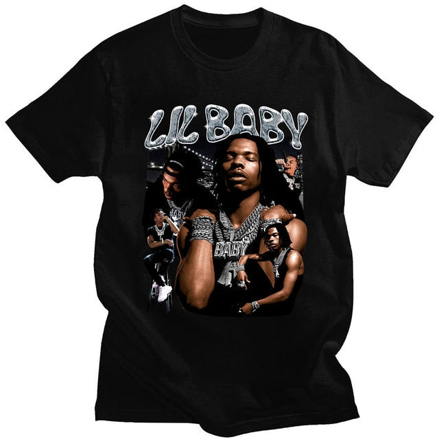 Lil Baby Hip Hop T-shirt Vintage Top