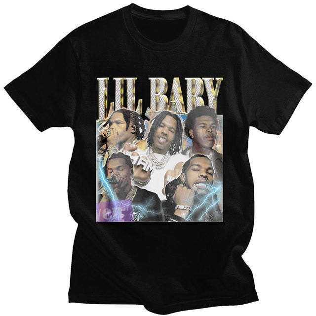 Lil Baby Hip Hop T-shirt Vintage Top