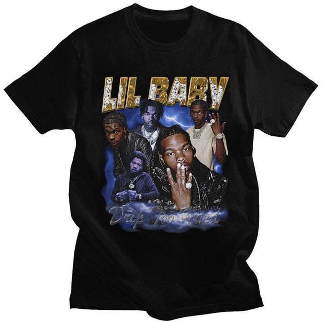 Lil Baby Hip Hop T-shirt Vintage Top
