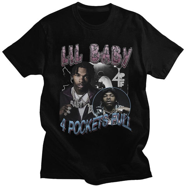 Lil Baby Hip Hop T-shirt Vintage Top