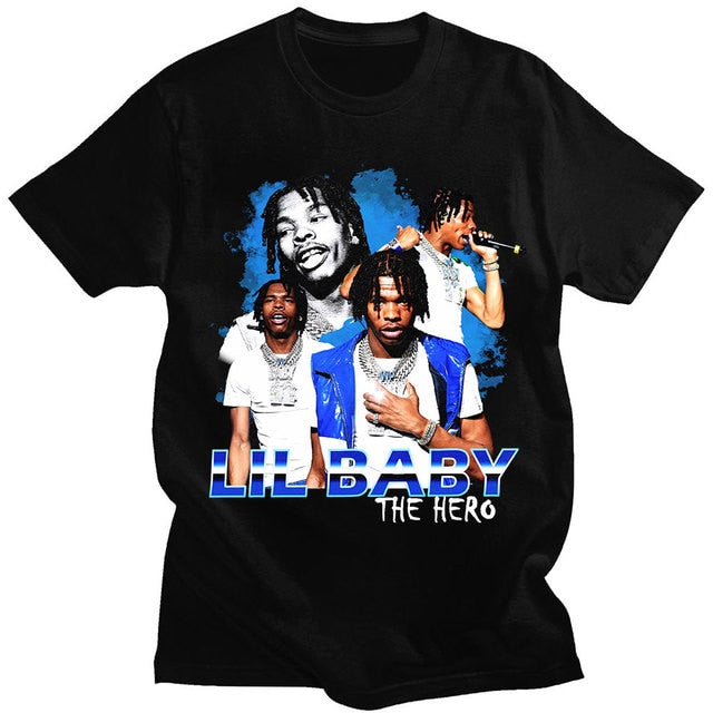 Lil Baby Hip Hop T-shirt Vintage Top