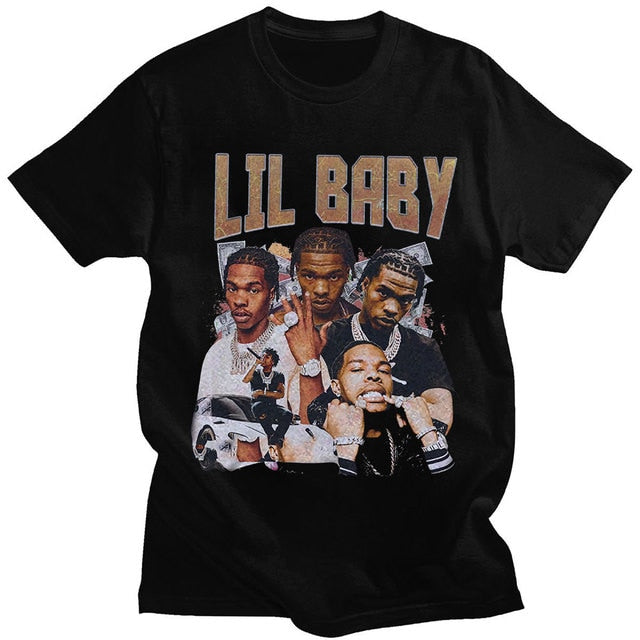 Lil Baby Hip Hop T-shirt Vintage Top