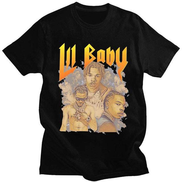 Lil Baby Hip Hop T-shirt Vintage Top