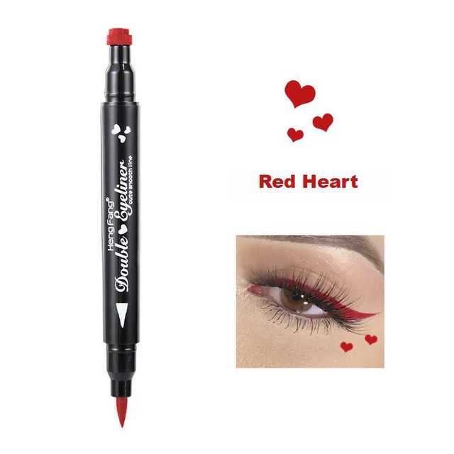 Double Head Moon Star Heart Flower Liquid Eyeliner Waterproof