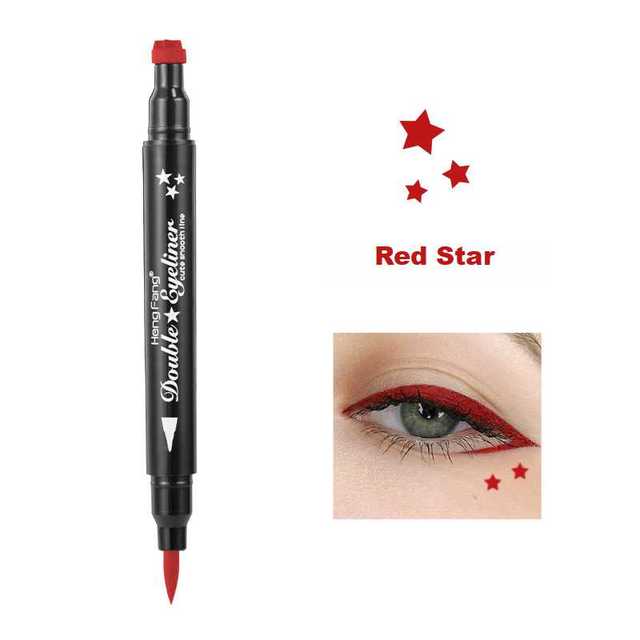 Double Head Moon Star Heart Flower Liquid Eyeliner Waterproof