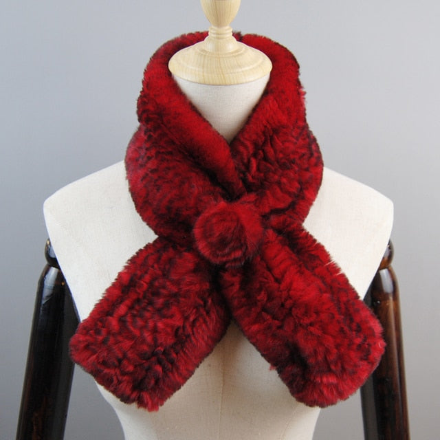 Fur Scarf Natural Warm Soft Scarves Neckerchief