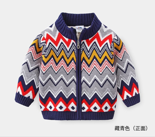 Printed Jacket Sweater for boys