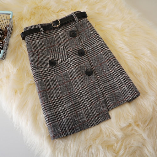 Woolen short skirt autumn for Women