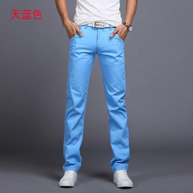 Comfortable Stretch Cotton Jeans Trousers - Casual Pants