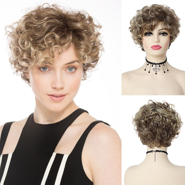 Short Curly Synthetic Wig For Women