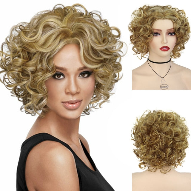 Short Curly Synthetic Wig For Women