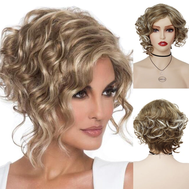 Short Curly Synthetic Wig For Women