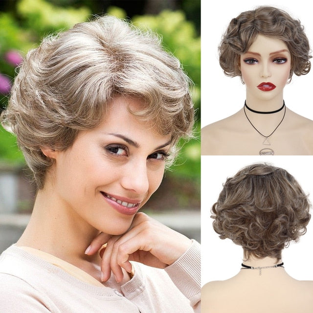 Short Curly Synthetic Wig For Women