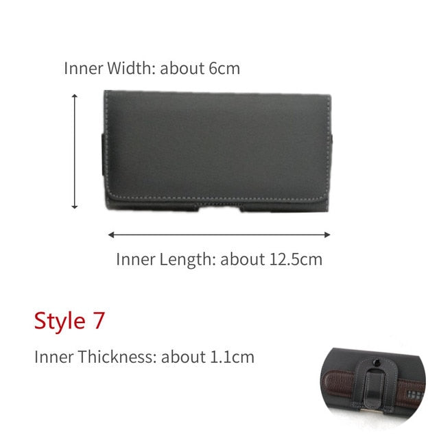 Double Layer Canvas Coin Key Card Holder Phone Cover Case Waist Bag