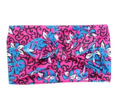 Print Stretch Bandana Satin Head Long Scarf Wrap