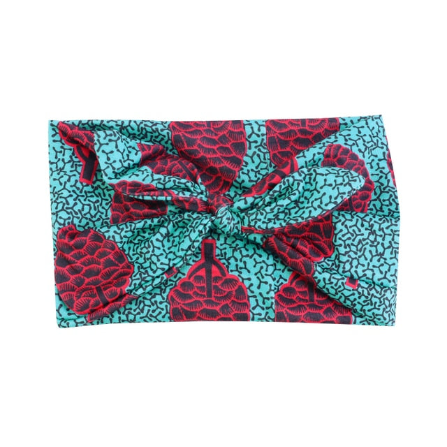 Print Stretch Bandana Satin Head Long Scarf Wrap