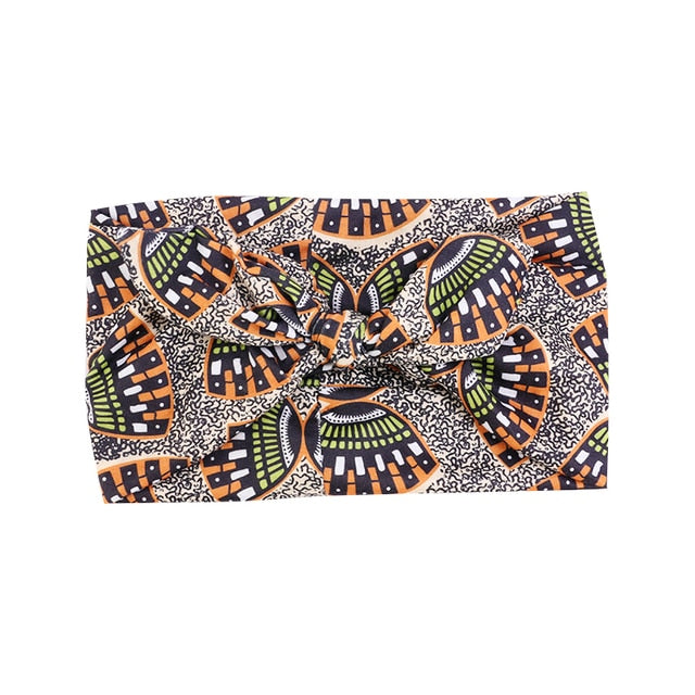 Print Stretch Bandana Satin Head Long Scarf Wrap