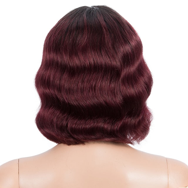 Natural Smooth Short Human Hair Wig For Women