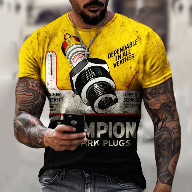 Vintage T-Shirt Top for Men
